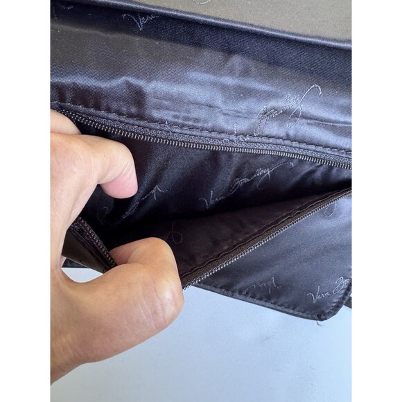 Vera Bradley All Wrapped Up Jewelry Roll Travel Case black microfiber - Picture 10 of 10